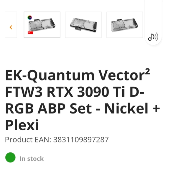 EK-Quantum Vector² FTW3 RTX 3090 Ti D-RGB ABP Set - Nickel + Plexi
